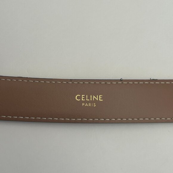 Celine Brown Leather Belt #F-NE-2212 - Picture 5 of 7